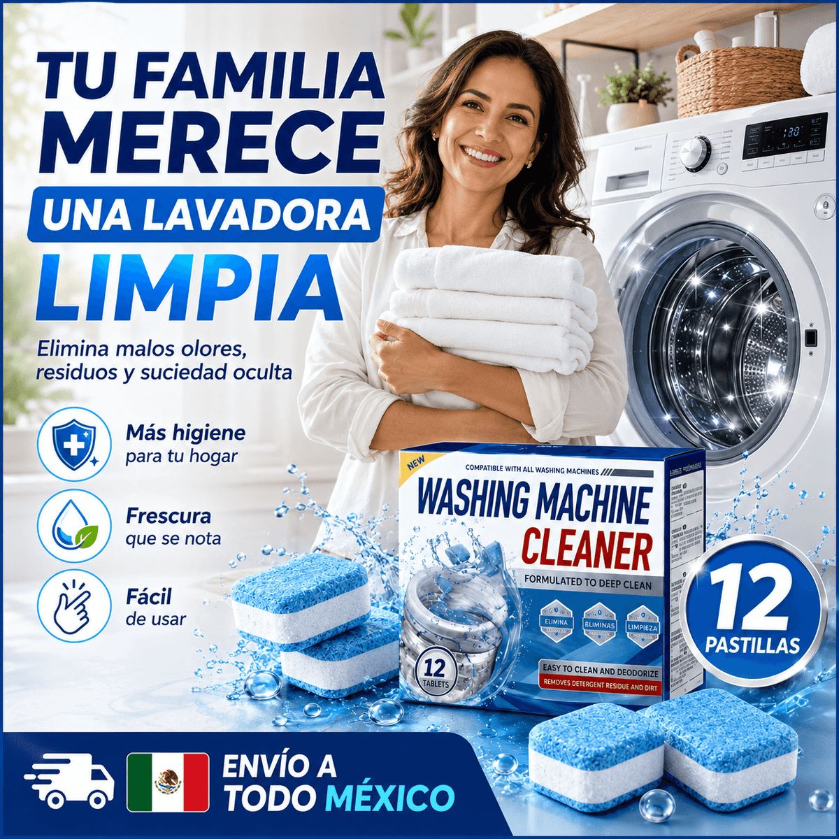 PASTILLA LIMPIEZA LAVADORA X12UND - ENVÍO GRATIS 😁⚡