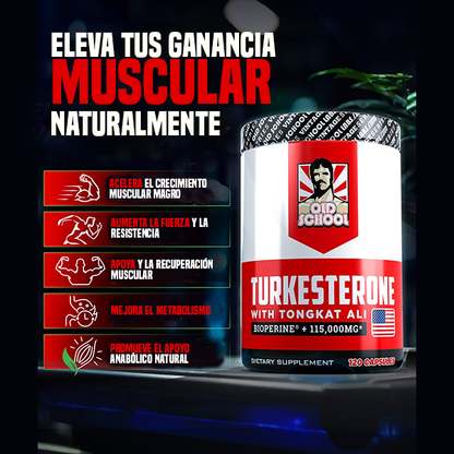 TURKESTERONE CON TONGKAT ALI 120CAPS -  ENVÍO GRATIS