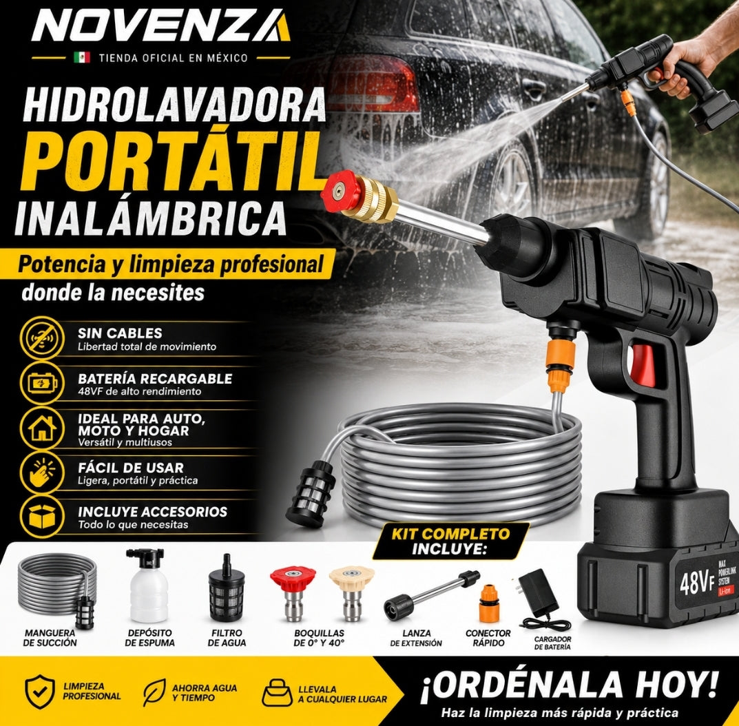 Hidrolavadora Portátil Inalámbrica