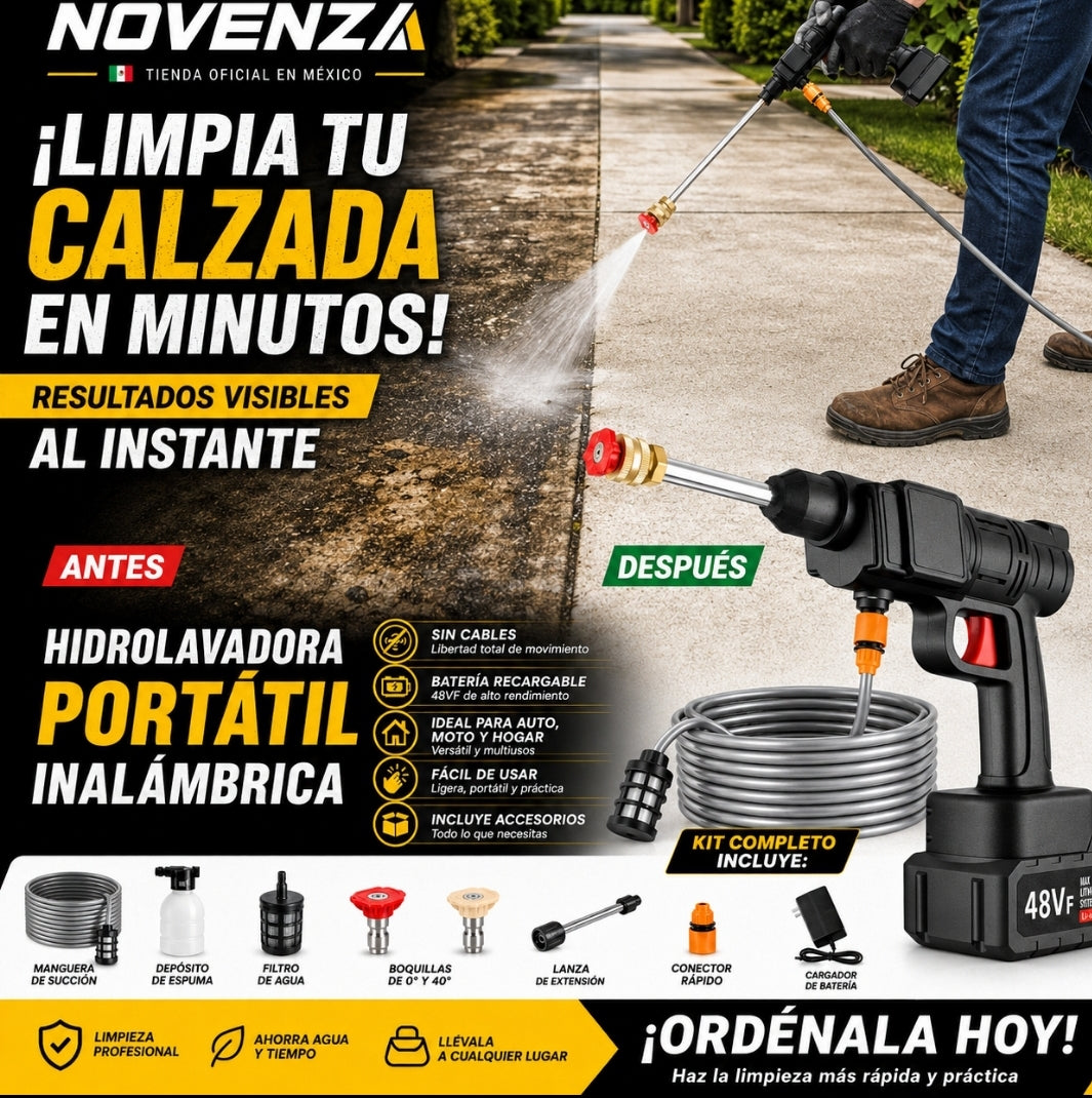 Hidrolavadora Portátil Inalámbrica
