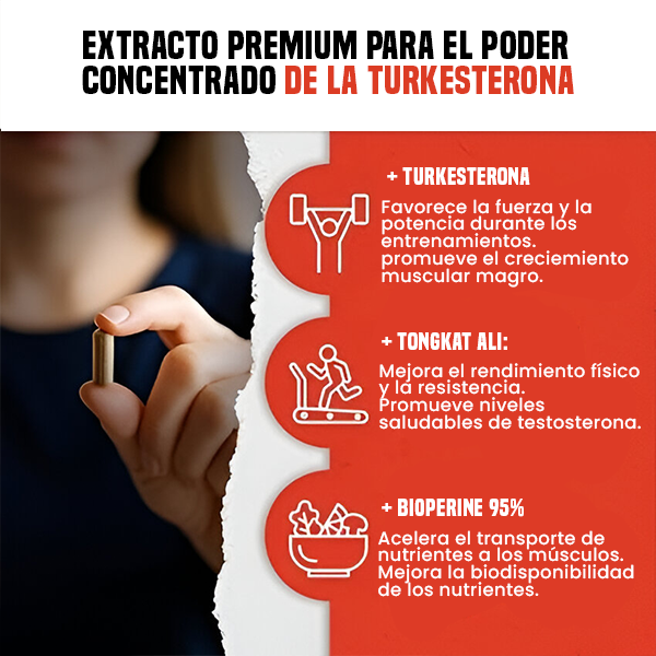 TURKESTERONE CON TONGKAT ALI 120CAPS -  ENVÍO GRATIS