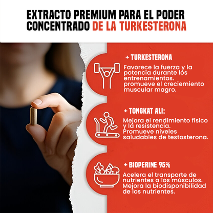 TURKESTERONE CON TONGKAT ALI 120CAPS -  ENVÍO GRATIS