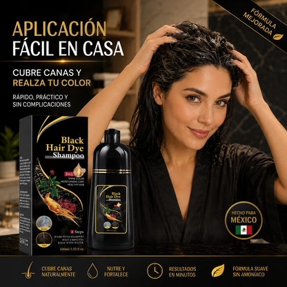 SHAMPOO TINTE NEGRO PARA CANAS