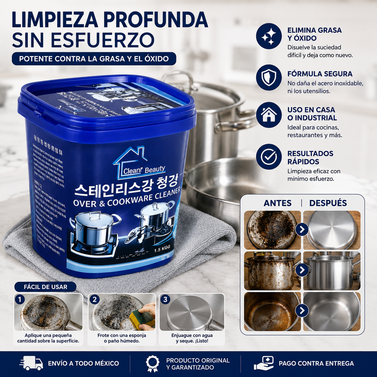 LIMPIADOR ELIMINADOR DE ÓXIDO Y GRASA MULTIUSOS