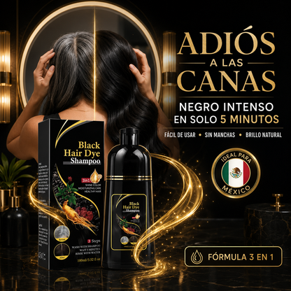 SHAMPOO TINTE NEGRO PARA CANAS