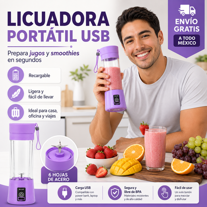 Licuadora Portatil Recargable Inalambric