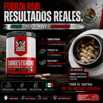 TURKESTERONE CON TONGKAT ALI 120CAPS -  ENVÍO GRATIS