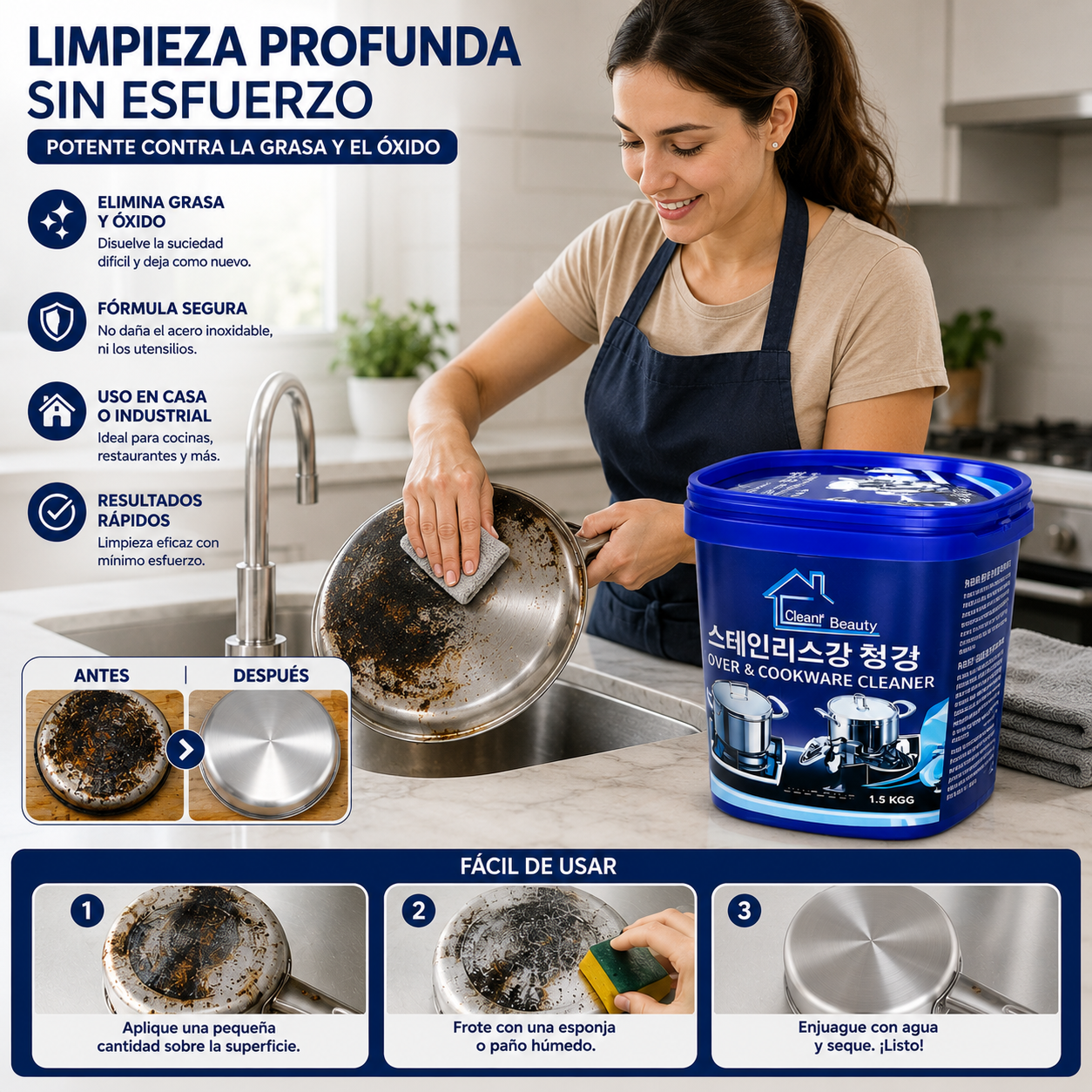 LIMPIADOR ELIMINADOR DE ÓXIDO Y GRASA MULTIUSOS