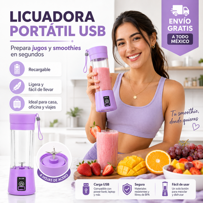 Licuadora Portatil Recargable Inalambric