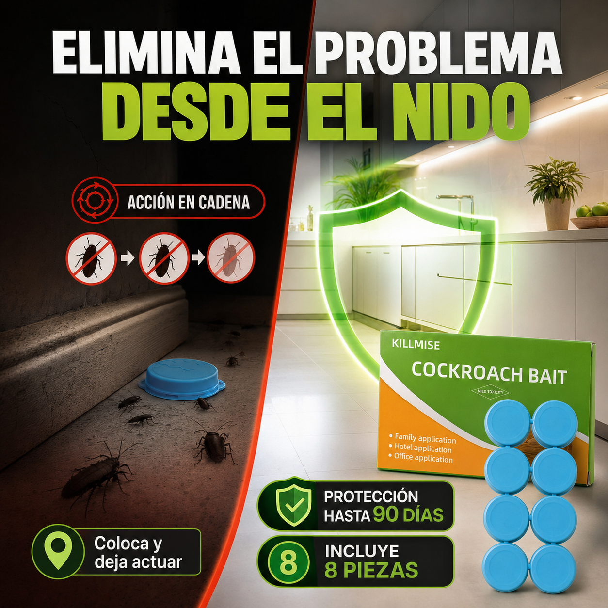 Repelente De Cucarachas 8 Comprimidos