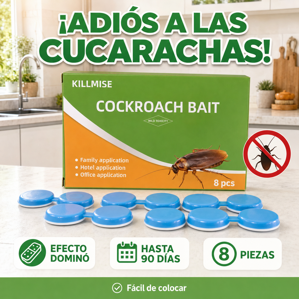 Repelente De Cucarachas 8 Comprimidos