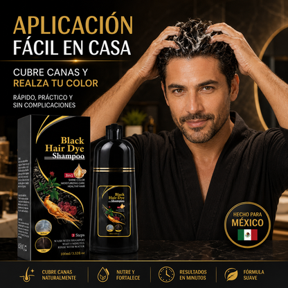SHAMPOO TINTE NEGRO PARA CANAS