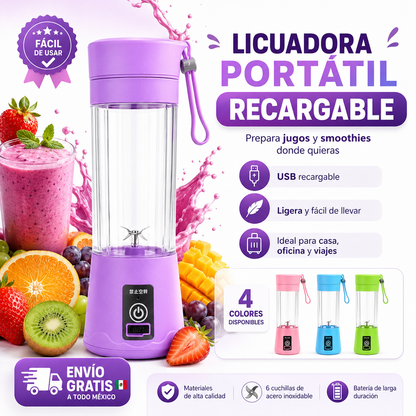 Licuadora Portatil Recargable Inalambric