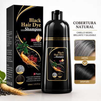 SHAMPOO TINTE NEGRO PARA CANAS